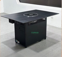 Barbecue coréen électrique intelligent à écran tactile, sans fumée, en acier inoxydable, moderne et minimaliste, pour usage commercial