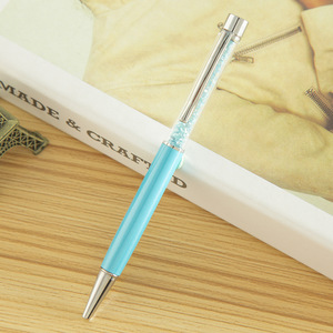 Stylo bille rotatif en métal incrusté de cristaux, multicolores, pour événements professionnels, cadeau promotionnel, papeterie. - Product Image 2