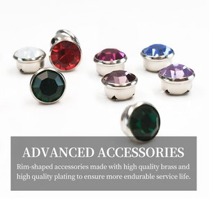 Advanced Round Crystal Glass Sew on Rhinestone With Bezel Setting Brass Frame Holder Professional Factory Quality for Clothing - Product Image 4