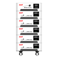 MUST HBP1800 PRO système d'énergie solaire 5200W Onduleur sortie batterie 48V 5120Wh ~ 25600Wh module installation empilable résidentiel