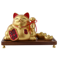 Figurine de chat porte-bonheur en résine époxy sculptée, décoration pour la maison et les entreprises, cadeau d'inauguration, Bafanglai Prospérité