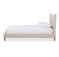 Lit double moderne en bois massif pour deux personnes, lits 2 places, meubles modernes