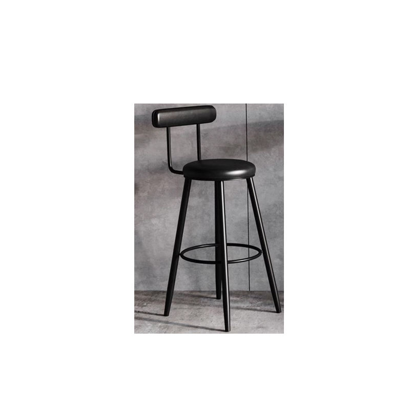 75cm assis haut cuir noir