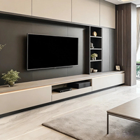 Sistema de Muebles para TV de Lujo, Diseño Personalizado, Multi-Estilo, Tablero Ecológico, Juego Completo de Muebles para el Hogar