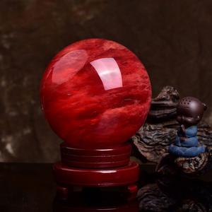 Vente en gros gravé bonne fortune <span class=keywords><strong>Feng</strong></span> <span class=keywords><strong>Shui</strong></span> boule de cristal rouge 1er chakra (racine) pour la mise à la terre et la stabilité - Product Image 4