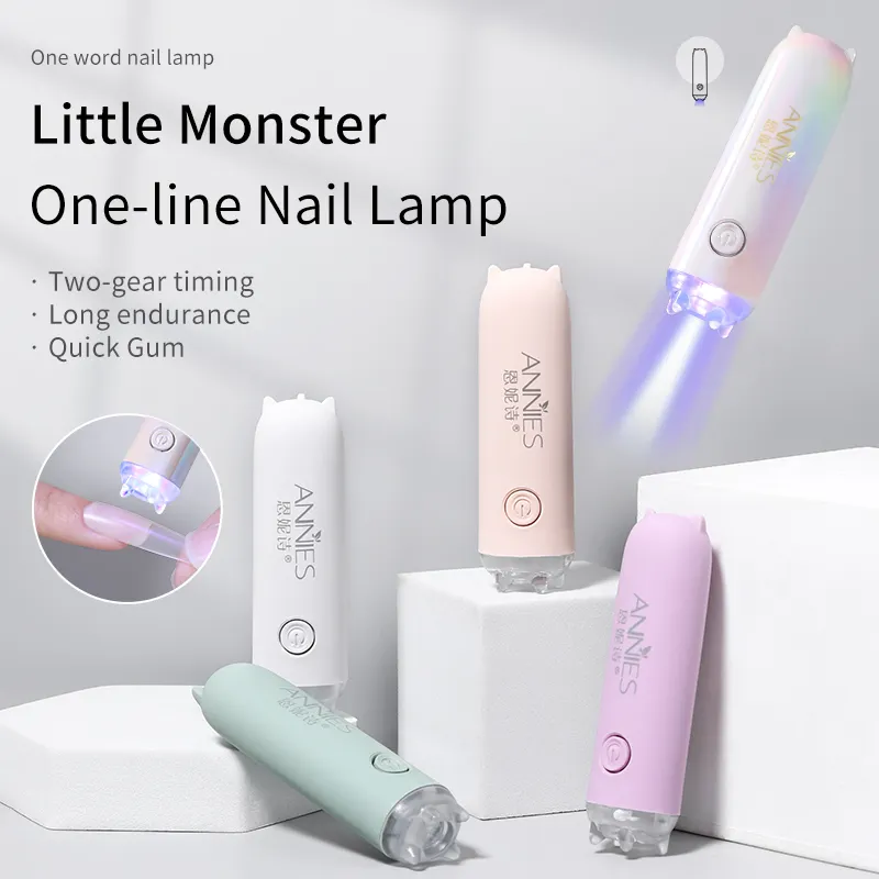 Mini lampe à ongles de marque privée à stockage d'énergie 3W Lampe u v portable pour ongles en gel Lampe à ongles à un doigt