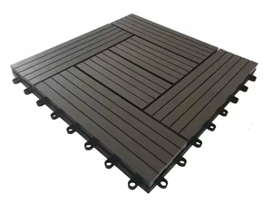 Piastrelle per Decking WPC moderne fai da te ad incastro 300*300mm spazzolate lisce venature di legno lunghe pavimentazioni per esterni per giardini - Product Image 4