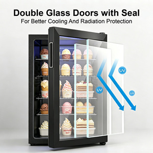 Congelador Portátil Personalizado con Puerta de Vidrio, Mini Refrigerador Vertical para Almacenamiento de Helados en el Hogar o Comercial - Product Image 4