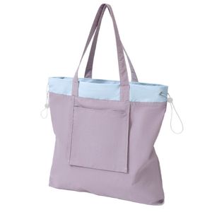 Drawstring Shopping Bag Large Foldable High Capacity Shoulder Tote Bag For Grocery Shopping Supermarket Picnic Solid Color - Product Image 3