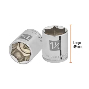 Truper 6 unità 1 1/8 \ "Dado Socket 6-Punta Cuadro 1/2 \" 6 Unidades Caja - Product Image 1