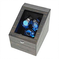 Remontoir de montres de luxe en bois peint, 3 emplacements avec 3 positions de rangement pour 6 montres, finition piano haute brillance, boîtier LED, certifié WCA