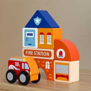 Wholesale Custom Wooden Educational Toys Urban Track <b>Building</b> <b>Blocks</b> Shape Intelligence <b>Building</b> <b>Blocks</b> for Kids - Product Image 5