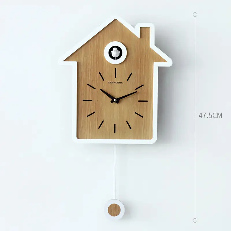 Hot selling products simple modern cuckoo clock cuckoo swing wall clock 3d