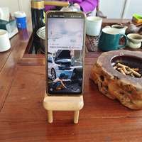 Yuanwen meilleure vente bureau créatif portable gratuit pour placer téléphone portable base de support en bois