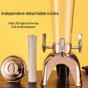 Distributeur de jus de <span class=keywords><strong>vin</strong></span> de bière en libre-service noir de 3 litres chaud tour de 3 robinets pour les usines demi-paquet paiement facile - Product Image 3