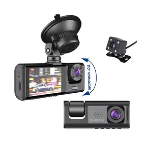 GT900 جهاز تسجيل فيديو رقمي للسيارات مسجل فيديو داش كاميرا 1080P الرؤية الخلفية 3 عدسة 2.0 كامل HD G الاستشعار المحمولة دورة تسجيل داش كاميرا Dashcam