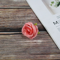 Tête de fleur de rose artificielle en diamant, accessoires décoratifs pour mur, décoration de gâteau, fleur en soie, Chine, Saint-Valentin, Noël