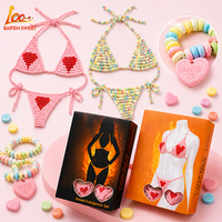 Sepenuhnya dapat disesuaikan Tablet permen Lingerie kekasih permen Bra & permen G-string Set
