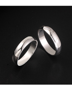 Bagues de fiançailles simples en argent pur 925 pour femmes et hommes, bijoux fins personnalisés - Product Image 4