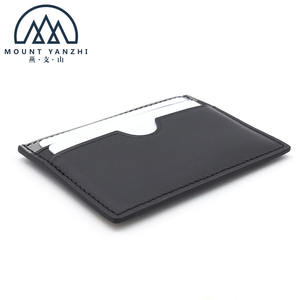 Porte-cartes fin anti-RFID, porte-cartes de crédit en cuir fait main personnalisé, luxe, ultra-pro, avec design de rainure pour les doigts - Product Image 4