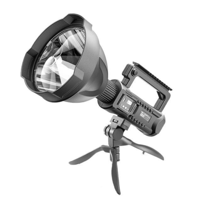 Portable Powerful LED Flashlight Mountable Bracket Handheld Searchlight USB Rechargeable Spotlight Waterproof Torch Light