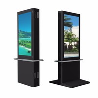 Totem publicitaire étanche double face pour l'extérieur Affichage numérique à double écran LCD