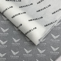 Papier de soie imprimé sur mesure 17 GSM, papier de soie translucide pour emballage, faible MOQ pour vêtements, chaussures, emballage cadeau de luxe