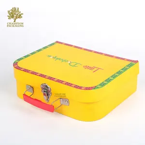 Бумажный мини-чемодан для детских игрушек, детский тканевый упаковочный чемодан, картонная детская коробка для обуви