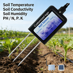 저렴한 가격의 휴대용 토양 분석기 토양 온도 및 수분 2 in 1 센서 RS485 (온실 정원 및 농업용 APP 포함) - Product Image 1