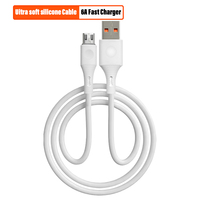 Câble de chargeur rapide OEM V8 1M 3FT avec câble de chargement de données micro USB 6A pour appareil photo Tecno Android utilisation d'ordinateur veste TPE faible quantité minimale de commande