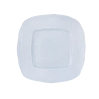 Assiettes de présentation carrées décoratives pour mariage, 33 cm, en verre doré écologique, design pour mariages, vente en gros