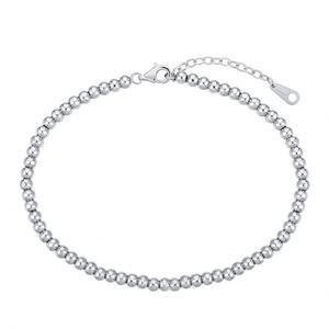 Dylam Minimalist Simple Design 925 Sterling <b>Silver</b> <b>Beaded</b> Chain Bracelet for Women Daily Wear Accessories - Product Image 1