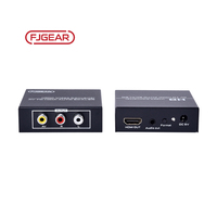 FJ-AH1308 FJGEAR Prix usine RCA vers HDMI convertisseur audio vidéo automatique 1080P pour adaptateur TV Composite RCA CVBS pour lecteur HD DVD