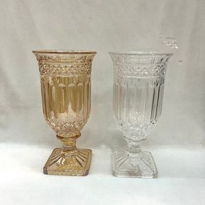 Usine directe grand Design Art déco Vase en verre transparent sur pied Vase <span class=keywords><strong>de</strong></span> table <span class=keywords><strong>de</strong></span> <span class=keywords><strong>mariage</strong></span> unique pour le salon - Product Image 5