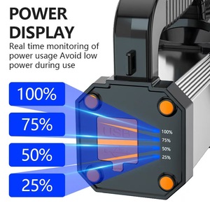Searchlight Powerful Dual <b>Switch</b> with COB Side <b>Lights</b> Red Blue Flashing High Lumens for Outdoor Adventure Emergency - Product Image 4
