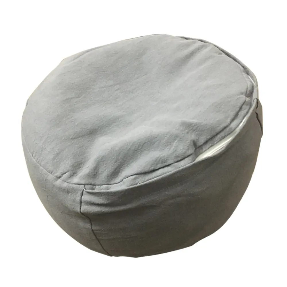 wholesale floor foot rest yoga Zafu meditation seat cushioned furniture sofa cover linen adult car seat buckwheat pillow pouf