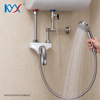 Robinet de douche pour baignoire, corps blanc, durable, étanche, pour mélange d'eau chaude et froide
