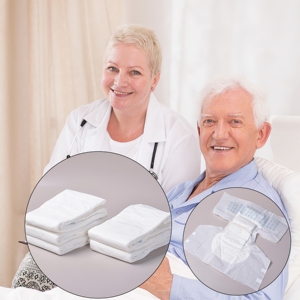 3D canale di prevenzione delle perdite pannolini per adulti in misura m caratteristica stampata realizzata in pellicola di PE pannolino linea di produzione asiatica per le donne - Product Image 5
