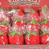 Jouet anti-stress fraise mignon, souple, extensible, à presser, jouet sensoriel, cadeau promotionnel de bureau