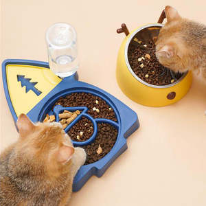 Оптовая продажа, Высококачественная пластиковая автоматическая кормушка для домашних животных с двойными чашами из нержавеющей стали, автоматическая кормушка для домашних животных, кормушки для домашних животных - Product Image 3