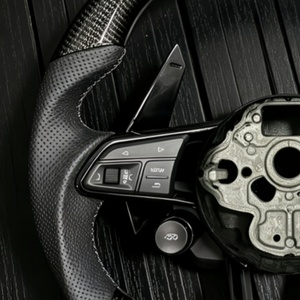 Volante de Fibra de Carbono y Cuero Personalizable a <span class=keywords><strong>Precio</strong></span> de Fábrica, Accesorios para Automóviles VW <span class=keywords><strong>Golf</strong></span> R 5 6 7 MK5 MK6 MK7 <span class=keywords><strong>Gti</strong></span> Passat CC - Product Image 2