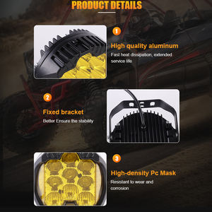 5/7 inç <span class=keywords><strong>LED</strong></span> İş işık yan Shooter nokta sel Combo su geçirmez yol sürüş ve sis farları için Jeep kamyon ATV SUV tekne - Product Image 6