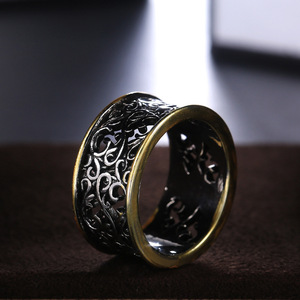 Anello da Uomo Vintage in Lega con Motivo Traforato, Gioiello Creativo in Stile Europeo, Moda per Uso Quotidiano, Idea Regalo - Product Image 6