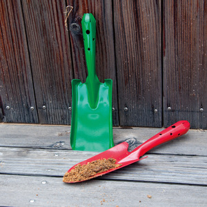 Garden Trowel Stainless Steel Red Green Spoon Shaped For Planting Flowers Outdoor Use - Product Image 3