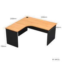 Poste de travail en forme de L avec deux pièces Tops Table d'ordinateur portable domestique Bureau Workstati Longueur 1500mm/1800mm * largeur 800mm/600mm