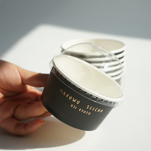 Gobelets à glace en papier noir jetables écologiques <span class=keywords><strong>avec</strong></span> couvercles, emballage alimentaire personnalisé <span class=keywords><strong>avec</strong></span> logo pour yaourts, desserts à emporter - Product Image 6