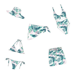 Ds Custom Witte Vrouwen Sexy Ketting <span class=keywords><strong>Bikini</strong></span> Badkleding Badkleding Zomer Effen Badpak Strandkleding - Product Image 5