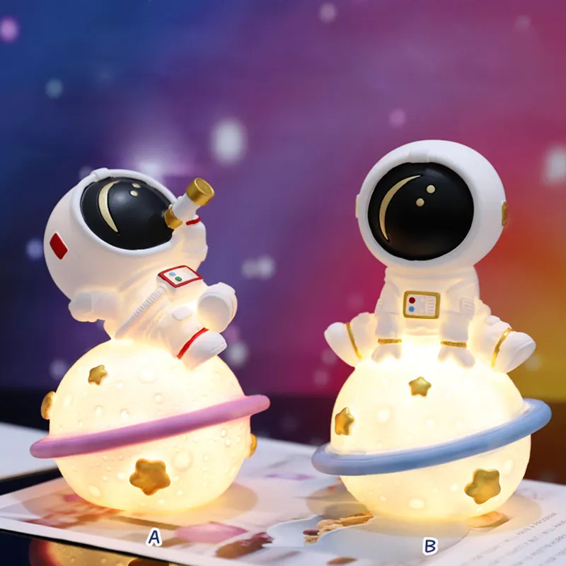 New Super Cute 3D Astronaut Spaceman Shape Battery Powered LED Nightlight Night Light Lamp For Boy Gifts Decoration Ornaments