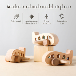 Giocattolo Educativo Montessori per Bambini, Aeroplano in <span class=keywords><strong>Legno</strong></span> Fatto a Mano Intelligente, Modello DIY per 2-4 Anni, Sonaglio per Neonati con Certificazione CPC CE - Product Image 4