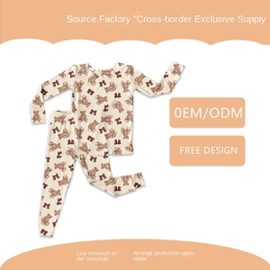 <span class=keywords><strong>Mia</strong></span> fabbrica su misura in fibra di bambù pigiama traspirante latte seta manica lunga 2 pezzi con motivo a cartone animato per bambini - Product Image 3